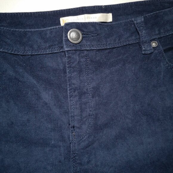 Lauren Conrad Ladies Size 16S Navy Zipper & Button Closure Soft Corduroy Pants - Picture 6 of 13
